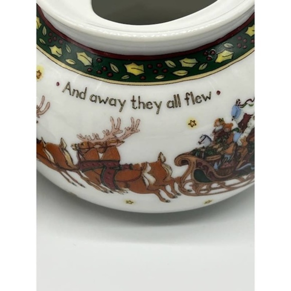 Portmeirion Studios Fine Translucent Porcelain Mini Christmas Teapot - Picture 6 of 10